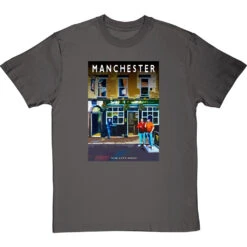 Manchester: The City Arms By Hadrian Richards T-Shirt -ThinkWear Collective Sales hadrian richards manchester city arms tshirt charcoaltshirt