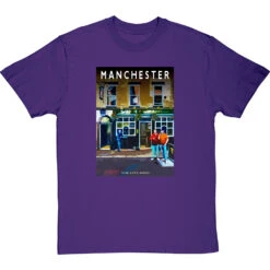 Manchester: The City Arms By Hadrian Richards T-Shirt -ThinkWear Collective Sales hadrian richards manchester city arms tshirt purpletshirt