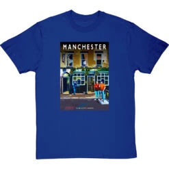 Manchester: The City Arms By Hadrian Richards T-Shirt -ThinkWear Collective Sales hadrian richards manchester city arms tshirt royalbluetshirt