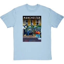 Manchester: The City Arms By Hadrian Richards T-Shirt -ThinkWear Collective Sales hadrian richards manchester city arms tshirt skybluetshirt
