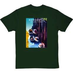 Newcastle Ouseburn By Hadrian Richards T-Shirt -ThinkWear Collective Sales hadrian richards newcastle ouseburn tshirt bottlegreentshirt