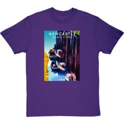 Newcastle Ouseburn By Hadrian Richards T-Shirt -ThinkWear Collective Sales hadrian richards newcastle ouseburn tshirt purpletshirt