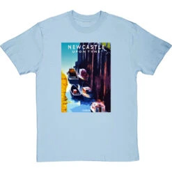 Newcastle Ouseburn By Hadrian Richards T-Shirt -ThinkWear Collective Sales hadrian richards newcastle ouseburn tshirt skybluetshirt