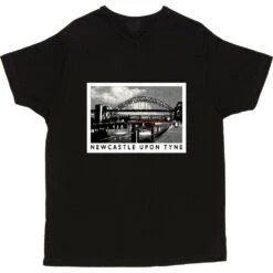 Newcastle Upon Tyne By Hadrian Richards T-Shirt -ThinkWear Collective Sales hadrian richards newcastle upon tyne tshirt black mens v neck tshirt
