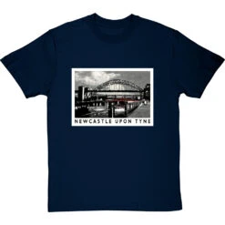 Newcastle Upon Tyne By Hadrian Richards T-Shirt -ThinkWear Collective Sales hadrian richards newcastle upon tyne tshirt navybluetshirt