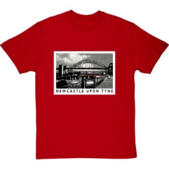 Newcastle Upon Tyne By Hadrian Richards T-Shirt -ThinkWear Collective Sales hadrian richards newcastle upon tyne tshirt redtshirt