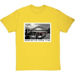 Newcastle Upon Tyne By Hadrian Richards T-Shirt -ThinkWear Collective Sales hadrian richards newcastle upon tyne tshirt yellowtshirt
