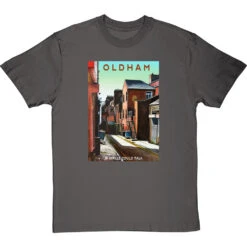 Oldham: If Walls Could Talk By Hadrian Richards T-Shirt -ThinkWear Collective Sales hadrian richards oldham if walls could talk tshirt charcoaltshirt