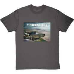 Yorkshire: Millstone Grit By Hadrian Richards T-Shirt -ThinkWear Collective Sales hadrian richards yorkshire millstone grit tshirt charcoaltshirt