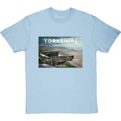 Yorkshire: Millstone Grit By Hadrian Richards T-Shirt -ThinkWear Collective Sales hadrian richards yorkshire millstone grit tshirt skybluetshirt