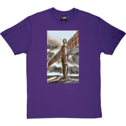 The Angel Of The North Tall And Proud By Hadrian Richards T-Shirt -ThinkWear Collective Sales hadrian tall angel tshirt purpletshirt