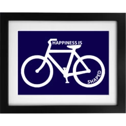 Happiness Is Bicycle Shaped Art Print