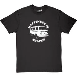 Happiness Is Camper Shaped T-Shirt -ThinkWear Collective Sales happiness is camper shaped tshirt charcoaltshirt