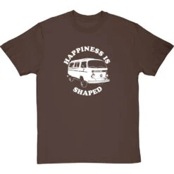 Happiness Is Camper Shaped T-Shirt -ThinkWear Collective Sales happiness is camper shaped tshirt hazelnuttshirt