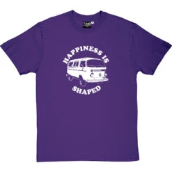 Happiness Is Camper Shaped T-Shirt -ThinkWear Collective Sales happiness is camper shaped tshirt purpletshirt