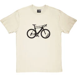 Happiness Is Racing Bike Shaped T-Shirt -ThinkWear Collective Sales happiness is racing bike shaped tshirt 1 naturaltshirt