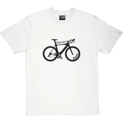 Happiness Is Racing Bike Shaped T-Shirt -ThinkWear Collective Sales happiness is racing bike shaped tshirt 1 whitetshirt