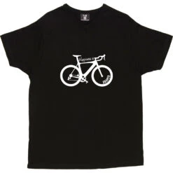 Happiness Is Racing Bike Shaped T-Shirt -ThinkWear Collective Sales happiness is racing bike shaped tshirt 2 black mens v neck tshirt