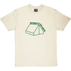 Happiness Is Tent Shaped T-Shirt -ThinkWear Collective Sales happiness is tent shaped tshirt 14 naturaltshirt