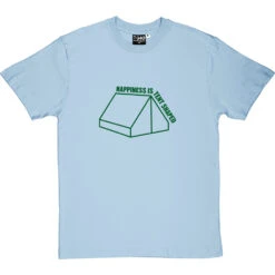 Happiness Is Tent Shaped T-Shirt -ThinkWear Collective Sales happiness is tent shaped tshirt 14 skybluetshirt