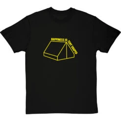 Happiness Is Tent Shaped T-Shirt -ThinkWear Collective Sales happiness is tent shaped tshirt 6 blacktshirt