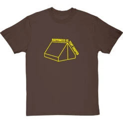 Happiness Is Tent Shaped T-Shirt -ThinkWear Collective Sales happiness is tent shaped tshirt 6 hazelnuttshirt