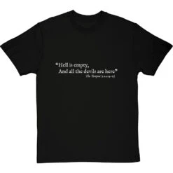 Shakespeare "Hell Is Empty" Quote T-Shirt -ThinkWear Collective Sales hell is empty tshirt 2 blacktshirt