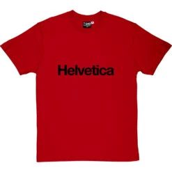 Helvetica T-Shirt -ThinkWear Collective Sales helvetica tshirt 1 redtshirt