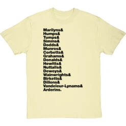 Hill Types Line-Up T-Shirt -ThinkWear Collective Sales hill types tshirt 1 naturaltshirt