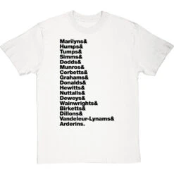 Hill Types Line-Up T-Shirt -ThinkWear Collective Sales hill types tshirt 1 whitetshirt