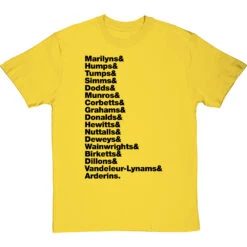 Hill Types Line-Up T-Shirt -ThinkWear Collective Sales hill types tshirt 1 yellowtshirt