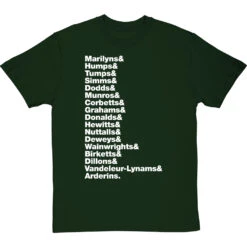 Hill Types Line-Up T-Shirt -ThinkWear Collective Sales hill types tshirt 2 bottlegreentshirt