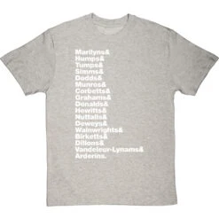 Hill Types Line-Up T-Shirt -ThinkWear Collective Sales hill types tshirt 2 lightoxfordtshirt