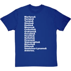 Hill Types Line-Up T-Shirt -ThinkWear Collective Sales hill types tshirt 2 royalbluetshirt
