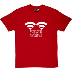 Home Is Where The Wifi Connects Automatically T-Shirt -ThinkWear Collective Sales home is where the wifi tshirt 2 redtshirt