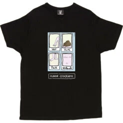 Human Geography T-Shirt -ThinkWear Collective Sales human geography tshirt 2 black mens v neck tshirt