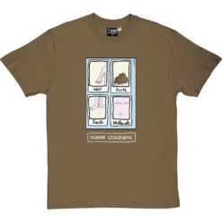 Human Geography T-Shirt -ThinkWear Collective Sales human geography tshirt 2 olivetshirt