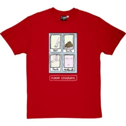 Human Geography T-Shirt -ThinkWear Collective Sales human geography tshirt 2 redtshirt