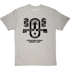 International Brigade Memorial Trust: British Battalion (One Colour) T-Shirt -ThinkWear Collective Sales ibmt british batallion mono tshirt 1 lightoxfordtshirt