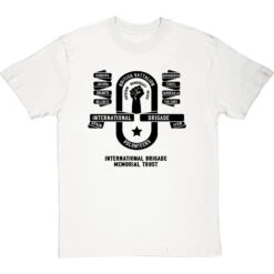 International Brigade Memorial Trust: British Battalion (One Colour) T-Shirt -ThinkWear Collective Sales ibmt british batallion mono tshirt 1 whitetshirt