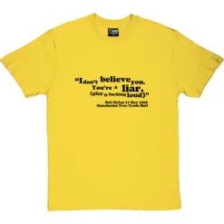 Bob Dylan "I Don't Believe You" T-Shirt 36 Bob Dylan "I Don't Believe You" T-Shirt -ThinkWear Collective Sales idontbelieveyou 1 yellowtshirt