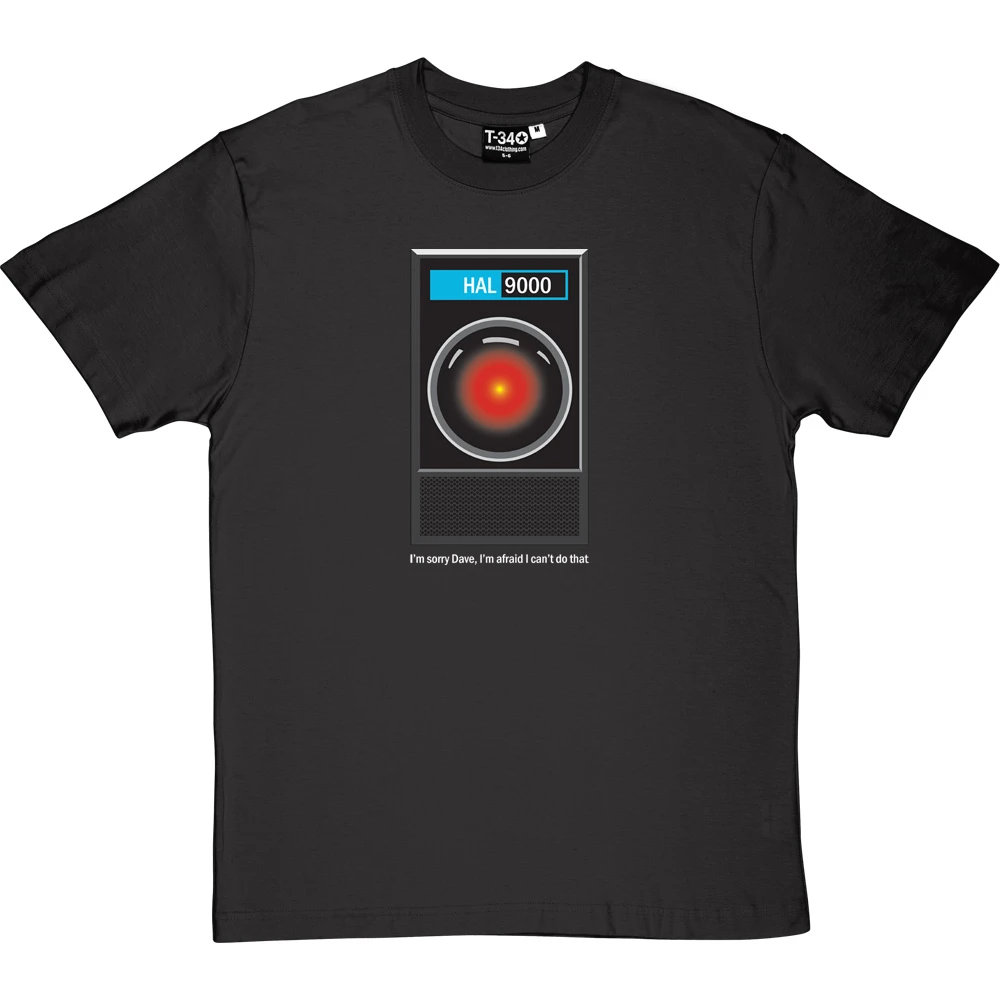 HAL9000: "I'm Sorry Dave" T Shirt T-Shirt 13 HAL9000: "I'm Sorry Dave" T Shirt T-Shirt - Image 13