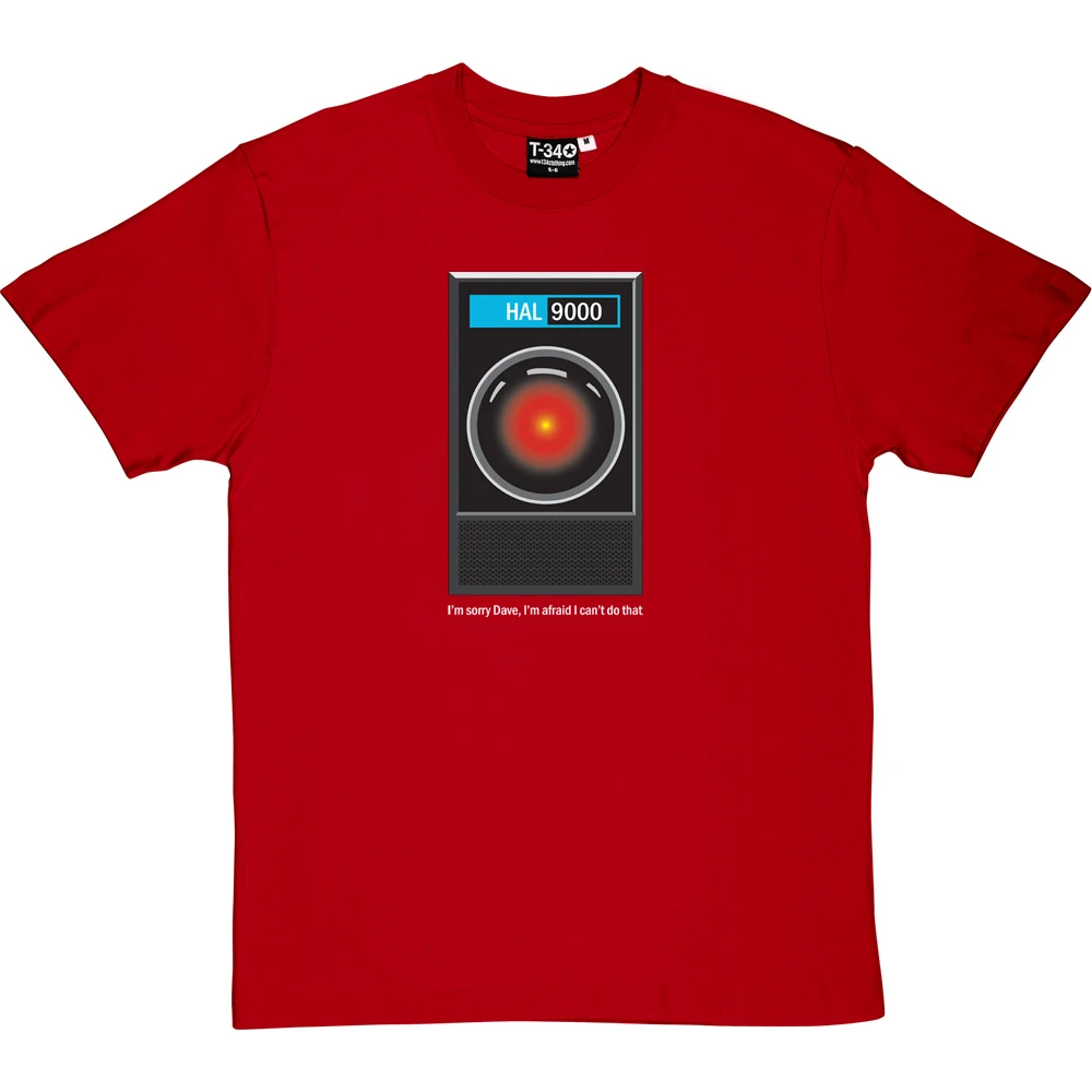 HAL9000: "I'm Sorry Dave" T Shirt T-Shirt 11 HAL9000: "I'm Sorry Dave" T Shirt T-Shirt - Image 11