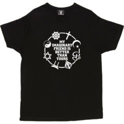 My Imaginary Friend Is Better Than Yours T-Shirt -ThinkWear Collective Sales imaginary friend tshirt 2 black mens v neck tshirt