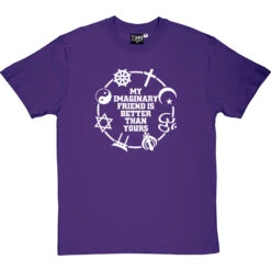 My Imaginary Friend Is Better Than Yours T-Shirt -ThinkWear Collective Sales imaginary friend tshirt 2 purpletshirt
