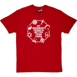 My Imaginary Friend Is Better Than Yours T-Shirt -ThinkWear Collective Sales imaginary friend tshirt 2 redtshirt