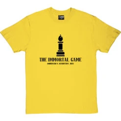 The Immortal Game: Anderssen V Kieseritzky 1851 T-Shirt -ThinkWear Collective Sales immortal game tshirt 1 yellowtshirt