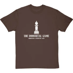 The Immortal Game: Anderssen V Kieseritzky 1851 T-Shirt -ThinkWear Collective Sales immortal game tshirt 2 hazelnuttshirt