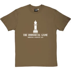 The Immortal Game: Anderssen V Kieseritzky 1851 T-Shirt -ThinkWear Collective Sales immortal game tshirt 2 olivetshirt