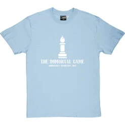 The Immortal Game: Anderssen V Kieseritzky 1851 T-Shirt -ThinkWear Collective Sales immortal game tshirt 2 skybluetshirt